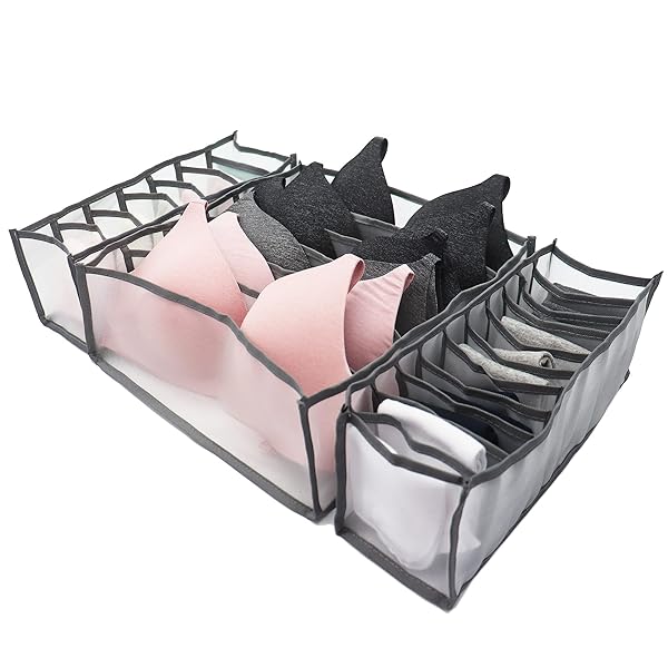 4.7インチ 高折りたたみ可能 洗濯可能 引き出し 下着 ソックス オーガナイザー ディバイダー