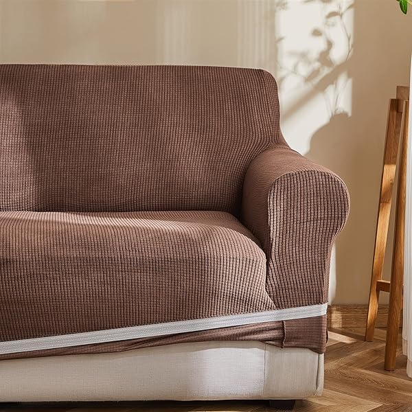 ソファーカバー 2人掛け 肘付き 無地 北欧風 ストレッチ フィットタイプ 伸縮素材伸び良く