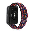 バンド Huawei Watch Fit 2 対応 交換バンド ナイロン スポーツバンド 柔らかい ストラップ サイズ調節可能 ストラップ 速乾性 伸縮性 交換バンド Huawei Watch Fit 2 用 (オレンジ)
