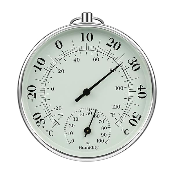 温湿度計 壁掛け式 湿度計 温度計 デジタル 小型 高精度 見やすい 室内/室外 用 10.8×10.8×2.5cm