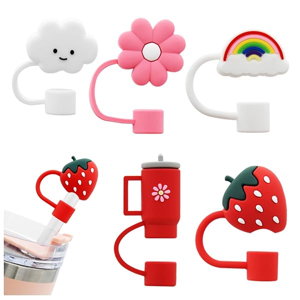 Stanleyカップ用ストローカバーキャップ、シリコンストロートッパー、ハンドル付き30オンス