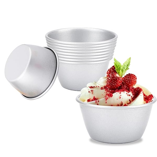 プリン型 炭素鋼 非粘着 繰り返し使え ケーキ型 プリンカップ お菓子用 円形 DIY ゼリー型 耐