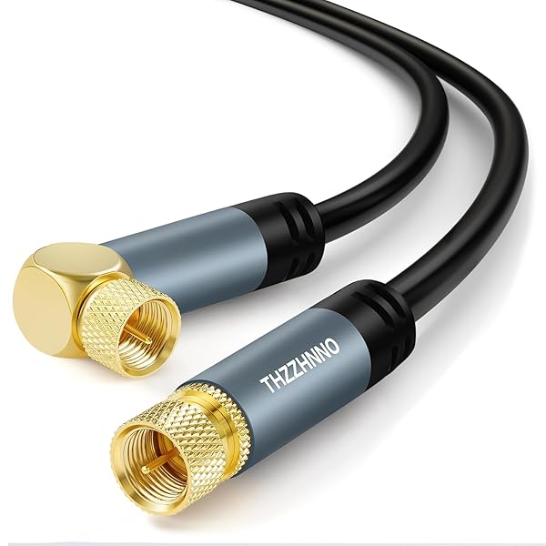テレビアンテナ ケーブル 1M、 両端 F型 L字 ネジ式-ストレートネジ式、HDTV、CATV、DVB-T2/C/S、ケーブルモデム、ラジオ、衛星受信機用同軸ケーブ用