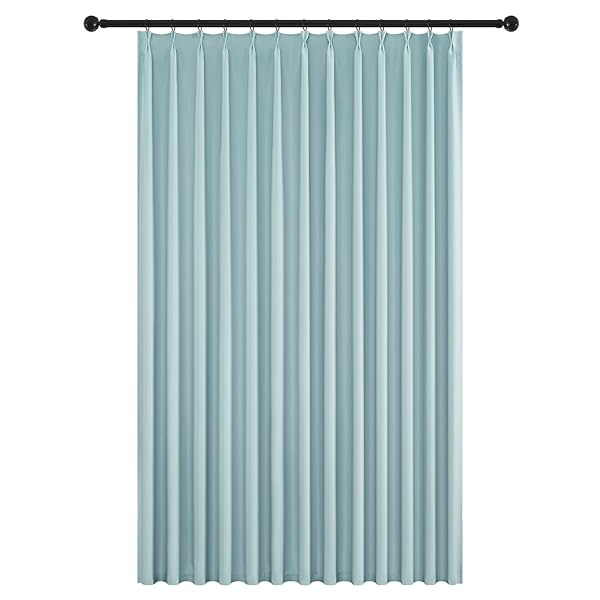 カーテン 遮光 断熱 遮光カーテン 1枚 幅180 178cm丈 ブルー フック付き 寝室用 リビング 間仕切