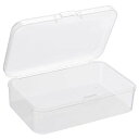 PATIKIL 収納ケース 85x55x25 mm 10個 クリア貯蔵容器 ヒンジ付きのふた プラスチック 長方形ボックス ビーズ アート 工芸用