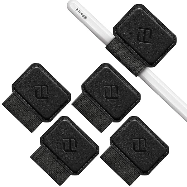 (4個セット) ペンホルダー ペンループホルダー Apple Pencil Pro & USB-C & 第1/2世代 用 紛失防止 粘着シール式 軽量 アップルペンシル タッチペン ケース ペン入れ タブレット/iPadケース/手帳/日記帳(ブラック