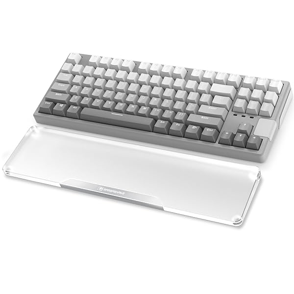 キーボード用リストレストCNCアルミニウム合金アクリル 80% 87 キー透明素材 滑らかな表面 滑り止めつや消しデザイン 人間工学に適合 疲労低減 手首の病気を効果的に予防 シンプルなスタイル ギフトに最適 長さ 36cm*幅 8cm*厚さ1.5c