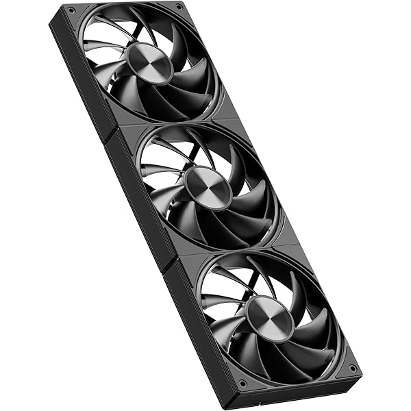 upHere PCケースファン 360mm 連結型 pc冷却ファン 4ピン デイジーチェーン対応 静音 PWM 600-1650RPM DC12V cpuファン120mm3本 黒い【U3K3】