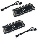rgb ハブ, 1~11ポートARGB HUB 5V 3Pin RGBスプリッターハブ SATA/IDEポート付き (2個)