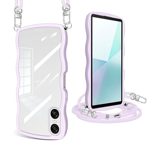 Xperia 10 VI ケース クリア ショルダー SO-52E / SOG14 / A402SO / XQ-ES44 カバー うねうね 透明 人気 かわいい 耐衝撃 エクスペリア 10vi スマホケース 首かけ 肩掛け 薄型 軽量 TPU ストラ Xperia 10 VI ケース クリア ショルダー SO-52E / SOG14 / A402SO / XQ-ES44 カバー うねうね 透明 人気 かわいい 耐衝撃 エクスペリア 10vi スマホケース 首かけ 肩掛け 薄型 軽量 TPU ストラ
