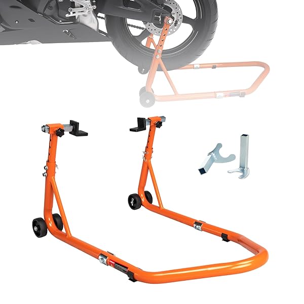 バイクスタンド メンテナンススタンド バイク用 高さ5段階調整 耐荷重320kg L型&U型 アジャス