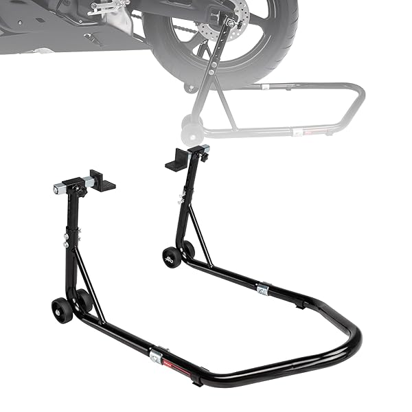 バイクスタンド メンテナンススタンド バイク用 高さ5段階調整 耐荷重320kg L型 アジャスタブ