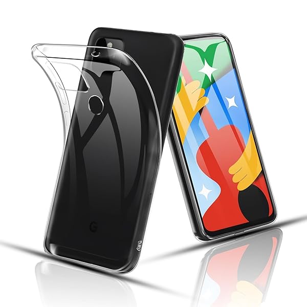 対応 Google Pixel 4a 4G ケース 全透明 TPU 軽量 Pixel4a4G カバー スリム 薄型 スマホケース 耐衝撃