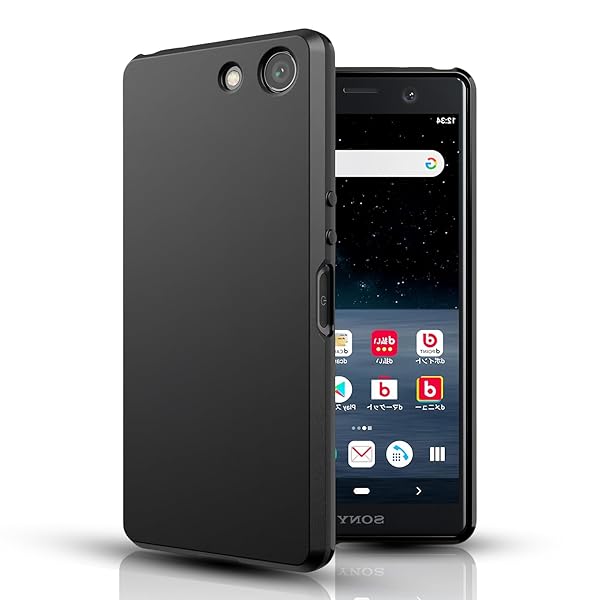 Xperia XZ4 Compact ケース ブラック極薄 Xperia Ace SO-02L カバー 耐衝撃 全面保護 指紋防止 すり傷防