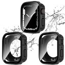 【2枚セット】Apple Watch 用 防水ケース 44mm 直角エッジデザイン 2 in 1 全面保護 Series SE/6/5/4 カ
