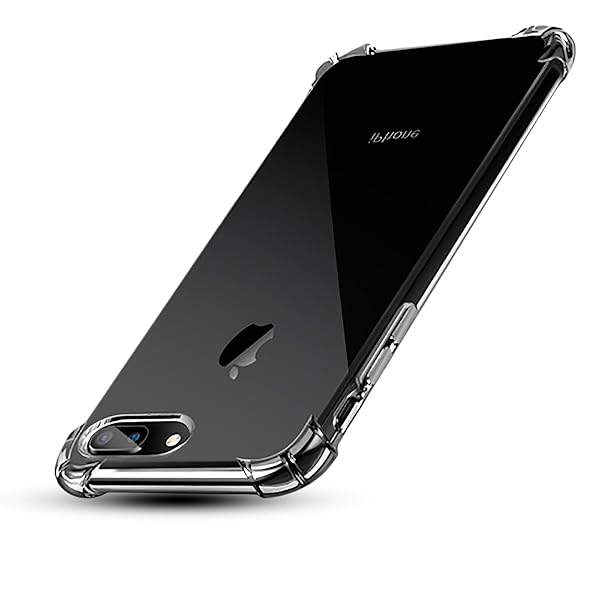 iPhone 8 Plus/ 7 Plus ケース 全面 クリアカバー 耐衝撃 カメラ保護 衝撃吸収 Qi充電 耐久性 ワイヤ