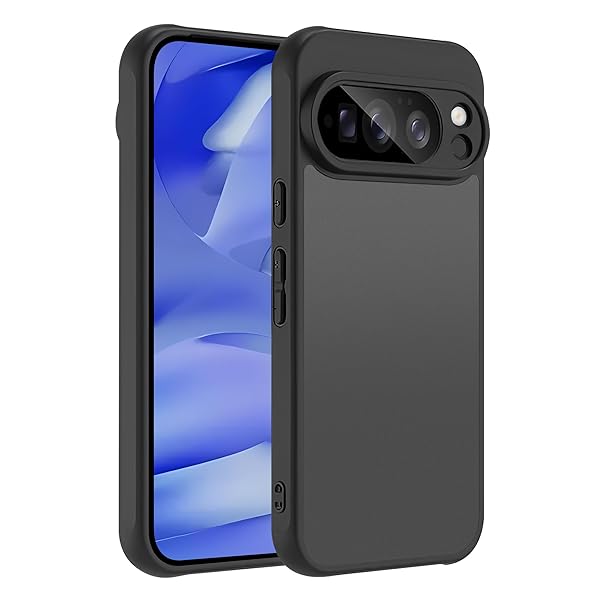 for Google Pixel10 Pro ケース 半透明 マット感ケース 耐衝撃 画面保護 レンズ保護 米軍MIL規格 滑