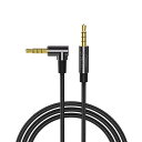 TRRSオーディオケーブル, 3.5mm Aux ケーブル 0.9M AuxジャックHiFi変換ケーブル 右側L型 オスーオ