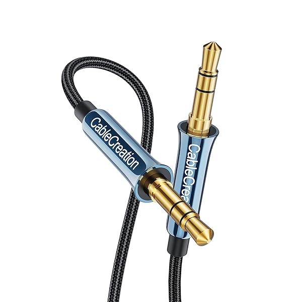 オーディオケーブル, 3.5mm AUX ケーブル TRS 3極 イヤホンケーブル 高耐久性ナイロン編み Hi-Fi音