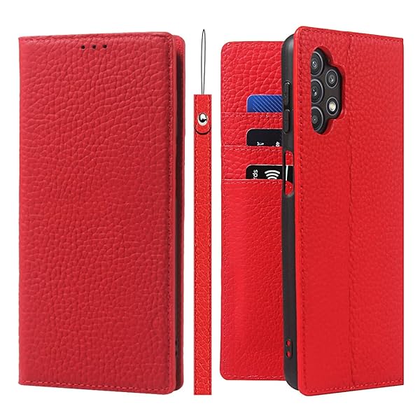 Galaxy A32 5G ケース ギャラクシーa32 5g ケース 手帳型 本革 ストラップ scg08 スマホケース docomo a