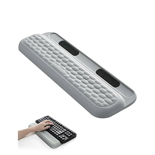 Wrist Rest リストレスト マジックテープ付き キーボード 手首置き 低反発 パームレスト クッション 人間工学デザイン コンピュータ/タイピング/オフィス/仕事/家庭/ゲーム用(グレー M) Wrist Rest リストレスト マジックテープ付き キーボード 手首置き 低反発 パームレスト クッション 人間工学デザイン コンピュータ/タイピング/オフィス/仕事/家庭/ゲーム用(グレー M)