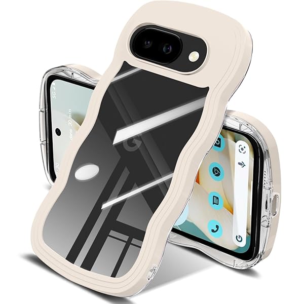 Google Pixel 9a クリア ケース グーグル ピクセル9a TPU 可脱着ウェーブフレームでグリップ性 防