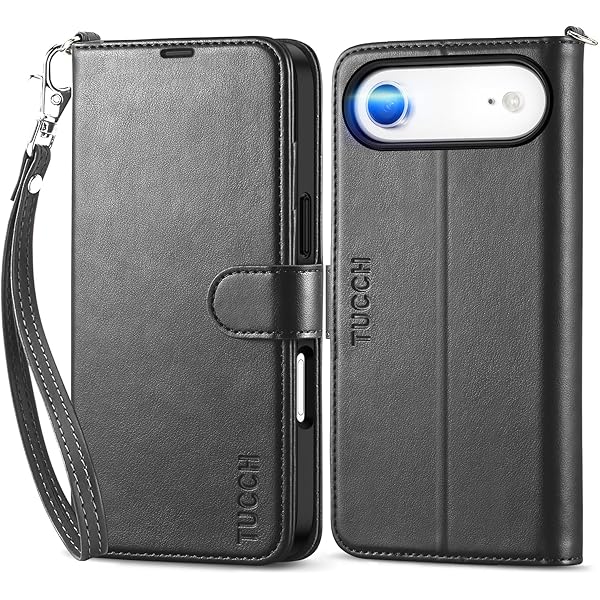 iphone Air 対応 ケース 手帳型 ストラップ付き 6.5インチ 4つカード収納 RFIDブロッキング 横置き