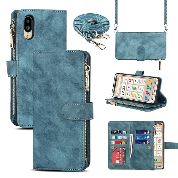 シンプルスマホ6 A201SH / BASIO active SHG09 通用 ケース 手帳型 シャープ シンプルスマホ6 カバー b