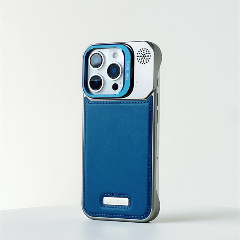 MagSafe 電話ケース iPhone 用磁気ワイヤレス充電 PU レザーカバーボーダーレスレンズキックスタンド 16Pro Max 15、14 Pro、13、12