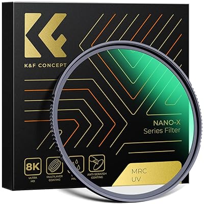 K&F Concept 72mm レンズ保護フィルター AGC光学ガラス HD超解像力 高透過率 低い反射率 極薄 28層ナノコーティング 撥水防汚 キズ防止 紫外線吸収レンズ保護用 MCUVフィルター（NANO-Xシリーズ）【メーカー直営店】