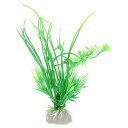 水槽のアクアリウムの装飾の植物 ミニアクアリウムの装飾 プラスチック植物 アクアリウムの装飾用 13 cm グリーン 1(4)
