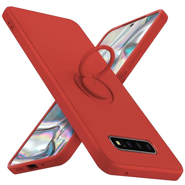 Galaxy s10 PLUS ケース リング 耐衝撃 シリコン カバー tpu指紋防止 リング付き車載ホルダー対応