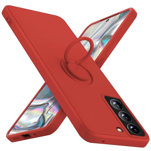 Galaxy s21 ケース リング 耐衝撃 シリコン カバー tpu指紋防止 リング付き車載ホルダー対応 柔