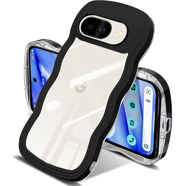 Google Pixel 9a クリア ケース グーグル ピクセル9a TPU 可脱着ウェーブフレームでグリップ性 防