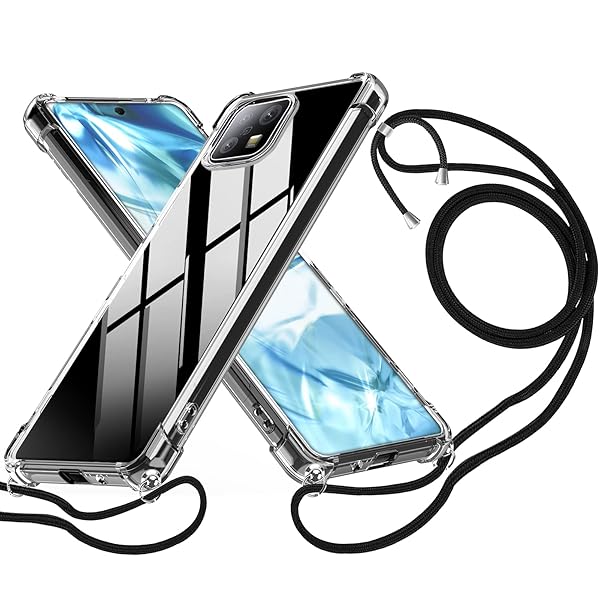 AQUOS sense6ケースSH-54B SHG05ケース クリア ショルダーストラップ TPU 透明 カバー 耐衝撃 軽量 薄