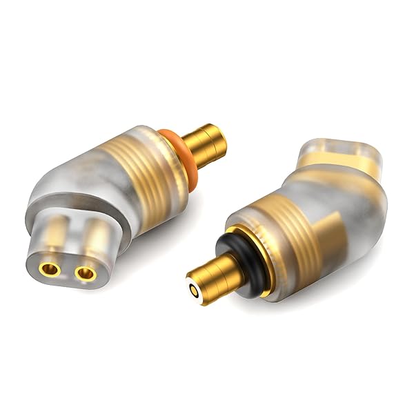 QDC 2pin (リケーブル側) to IPX (イヤホン側) アダプター コネクター 金メッキプラグ 統合成形技