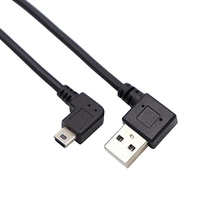 ViViSunUSB2.0ミニケーブルUSB(A)オス-USB(miniB)オス同時L型上下左右90°方向変換ケーブル金メッキ付き高速480Mbpsのデータ転送同期リード(27cmUSB右&Mini右）