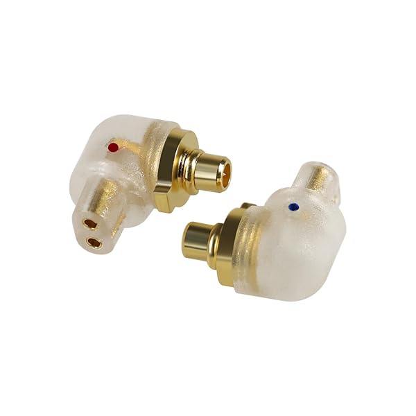 QDC 2pin (リケーブル側) to ER4SR (イヤホン側) アダプター コネクター 金メッキプラグ 統合成形