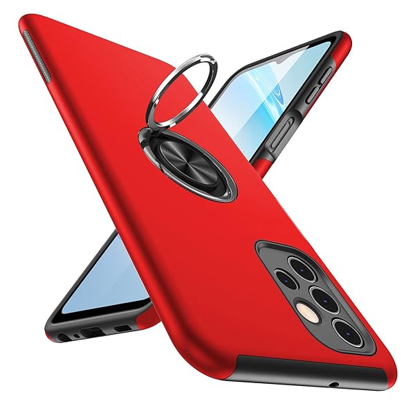 Galaxy A32 5G ケースリング 耐衝撃 SCG08 カバー 薄型 tpu 衝撃吸収 指紋防止TPU+PC材質 車載ホルダ