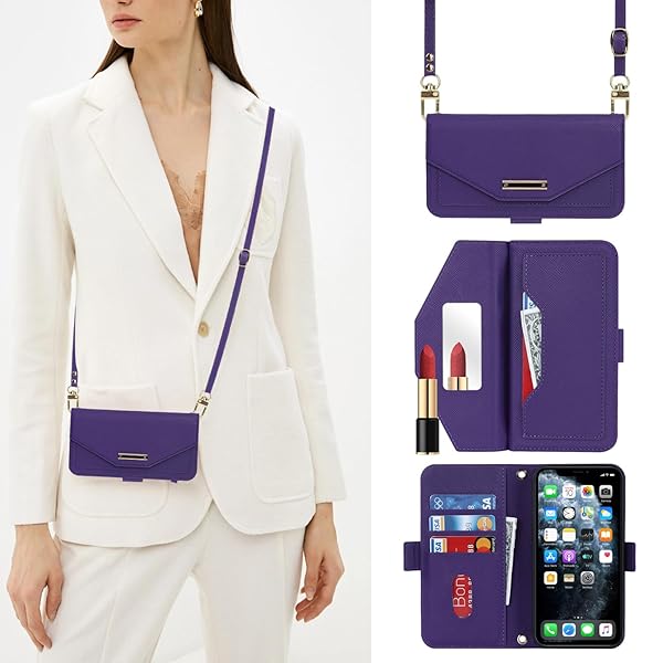 対応 iPhone 11 pro ケース ショルダー 鏡 いphone11pro ケース 手帳型 ストラップ付き ミラー カー