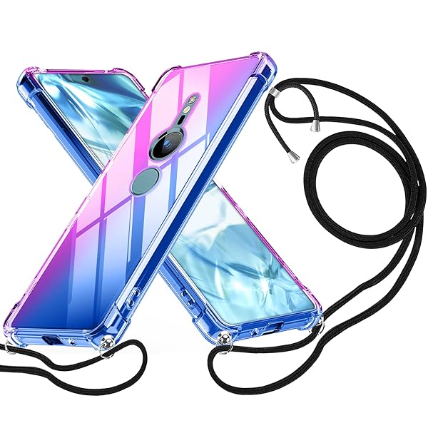 Xperia XZ3 ケースSO-01L SOV39ケース クリア ショルダーストラップ TPU 透明 カバー 耐衝撃 軽量 薄