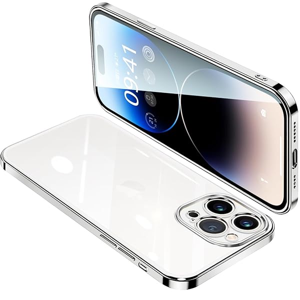 iPhone14 Pro Max ケース クリア アイフォン14ProMax カバー 透明 スマホケース 耐衝撃 軽量 メッキ