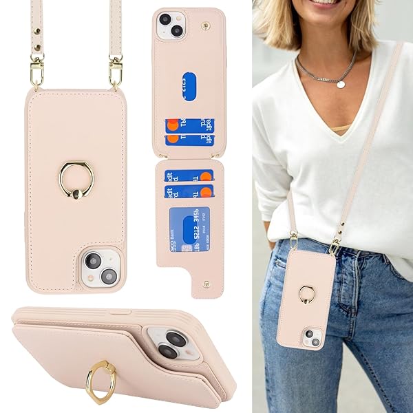 iPhone 15 Plus 手帳型ケースiPhone15 Plus スマホケースショルダー クロスボディ肩掛け 首かけ 斜め