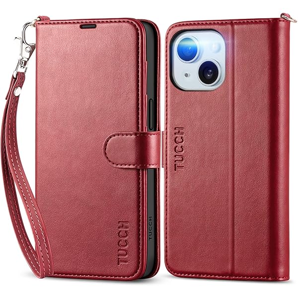 iPhone 15 対応 ケース 手帳型 ストラップ付き iPhone 15 手帳型ケース カードポケット [RFIDブロッ