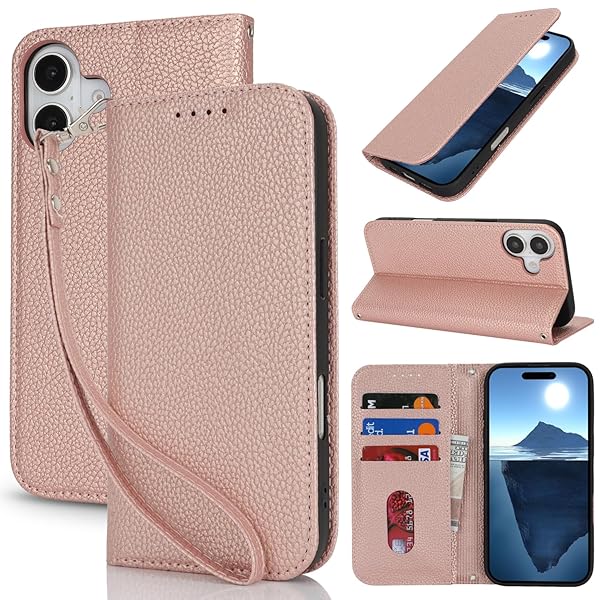 対応 iPhone 16 ケース 手帳型 あいふおん16ケース ストラップ カード収納 スタンド機能 スマホ