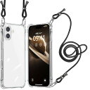 対応 iPhone17 ケース クリア ショルダー 耐衝撃 肩掛け あいふおん17ケース 首かけ 斜めがけ 縄