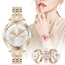 スマートウォッチ 絶妙なダイヤモンドデザイン 女性に向け 母の日 敬老の日 プレゼント Smart watch レディース 1.27インチ 3種バンド付属 スポーツウォッチ Bluetooth5.1通話 LINE/Gmail/着信通知 120+種運動