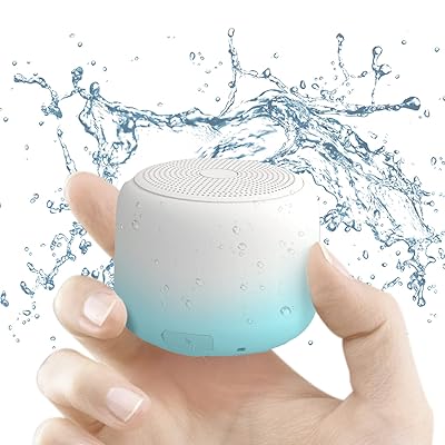 【完全防水＆大音量】 2024 Bluetooth スピーカー IPX7 防水耐衝撃 コンパクト 風呂 ワイヤレススピーカー 12時間連続再生 マイク内蔵 ハンズフリー通話 ポータブルブルートゥーススピーカー ストラップ付き ミニスピーカー 軽量 持