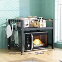 拡張可能なキッチンフロアシェルフ電子レンジ電気ポットラック棚多機能家庭用デスクトップ多層収納ブラケット