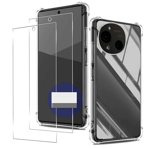 対応 AQUOS R10 ケース(1枚入り)+ ガラスフィルム(2枚入り)対応 アクオスR10 SH-51F 軽量 ケー